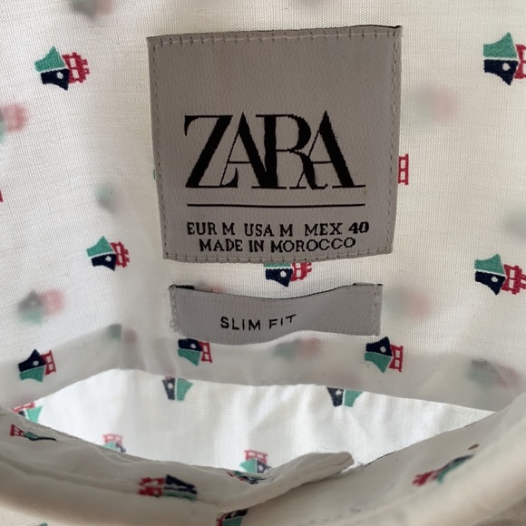 Zara Men's Short Sleeves Shirt Sz M - Picture 3 of 4